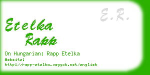 etelka rapp business card